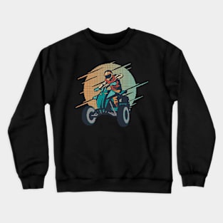 Pixel Quad Biker - low-bit graphics - gift Crewneck Sweatshirt